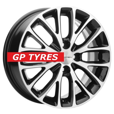 Khomen Wheels KHW1506 (Lada Granta) Black-FP 6x15/4x98 D58.6 ET36  