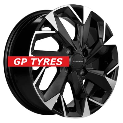 Khomen Wheels KHW1508 (Logan/Sandero) Black-FP 6x15/4x100 D60.1 ET40  