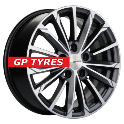 Khomen Wheels KHW1611 (Geely Coolray) Gray-FP 6.5x16/5x114.3 D54.1 ET45  