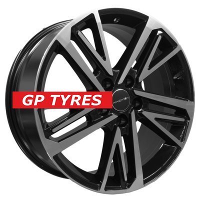 Khomen Wheels KHW1815 (Chery Tiggo 8 Pro/Pro Max) Black-FP 8x18/5x108 D60.1 ET47  