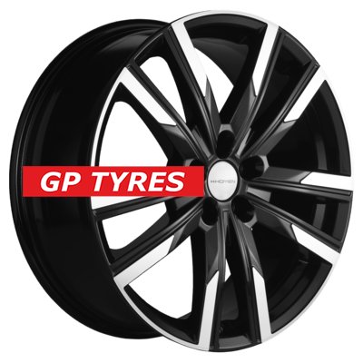 Khomen Wheels KHW1905 (Kodiaq/Tiguan) Black-FP 7.5x19/5x112 D57.1 ET43  