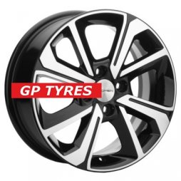 Khomen Wheels KHW1501 (Lada Granta) Black-FP 6x15/4x98 D58.6 ET36  