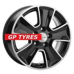 Khomen Wheels KHW1601 (Geely Atlas Pro) Black-FP 6.5x16/5x114.3 D54.1 ET45  