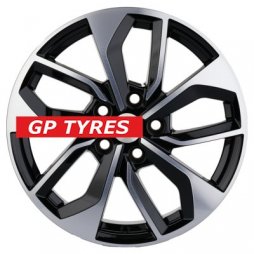 Khomen Wheels KHW1703 (Changan/Geely/Lexus/Toyota) Black-FP 7x17/5x114.3 D60.1 ET45  