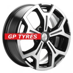 Khomen Wheels KHW1710 (Chery Tiggo 7pro) Black-FP 6.5x17/5x108 D60.1 ET33  