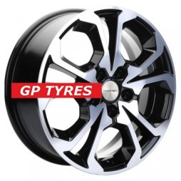 Khomen Wheels KHW1711 (Coolray) Black-FP 6.5x17/5x114.3 D54.1 ET45  