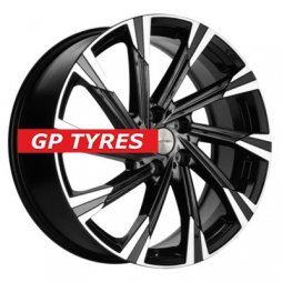Khomen Wheels KHW1901 (Chery Tiggo 8) Black-FP 7.5x19/5x108 D60.1 ET47  