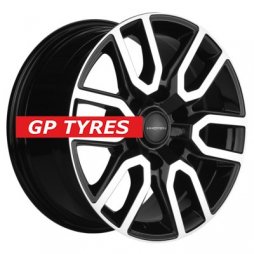 Khomen Wheels KHW1723 (Toyota LC Prado/Lexus GX) Black-FP 8x17/6x139.7 D106.1 ET25  