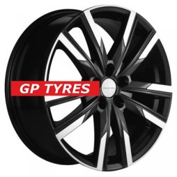 Khomen Wheels KHW1905 (Chery Tiggo 8) Black-FP 7.5x19/5x108 D60.1 ET47  