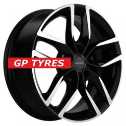 Khomen Wheels KHW1708 (Kodiaq/Tiguan) Black-FP 6.5x17/5x112 D57.1 ET38  